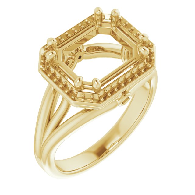 Sculptural Halo-Style Ring