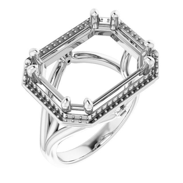 Sculptural Halo-Style Ring
