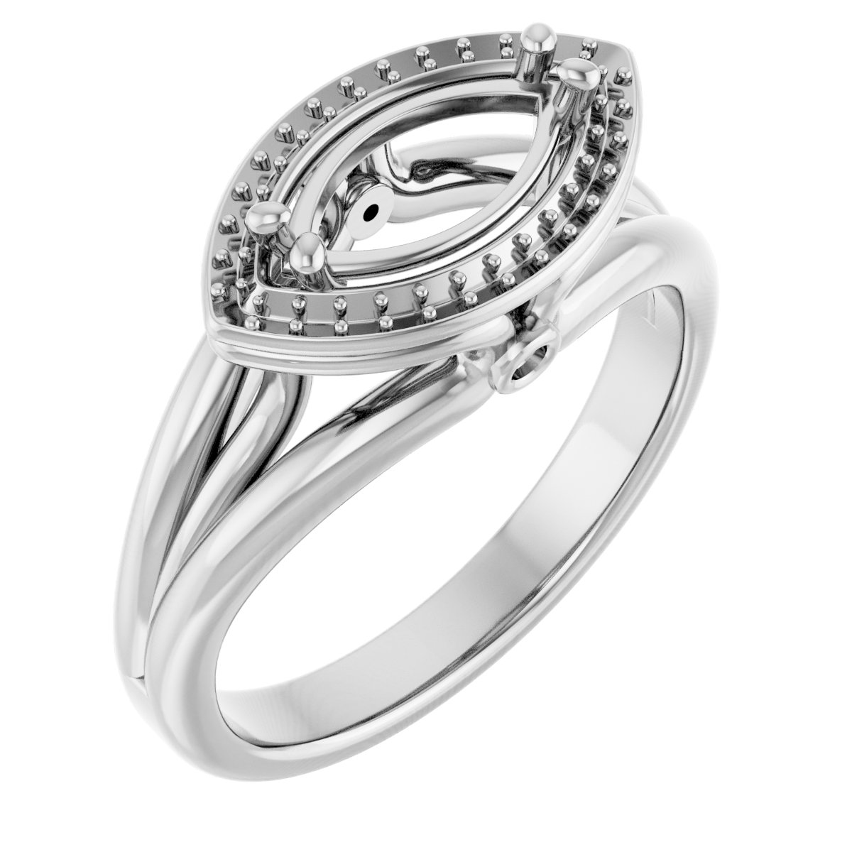 Sculptural Halo-Style Ring