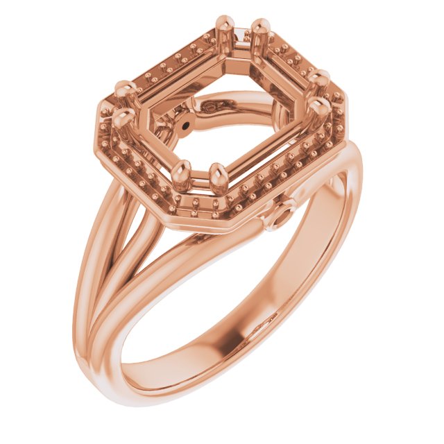Sculptural Halo-Style Ring