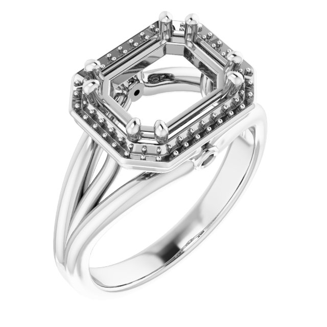 Sculptural Halo-Style Ring