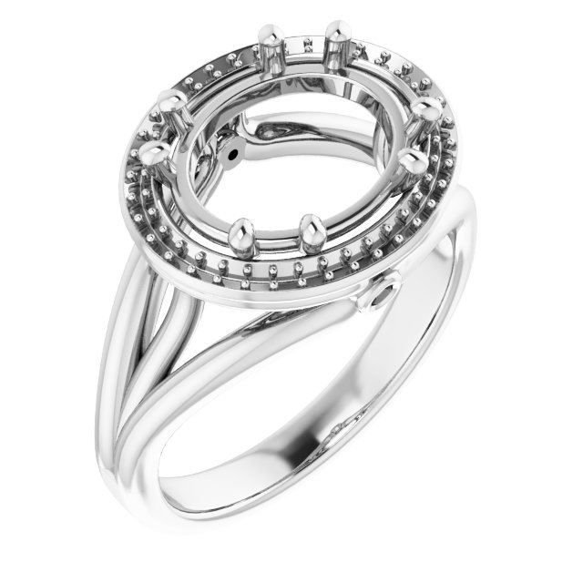 Sculptural Halo-Style Ring