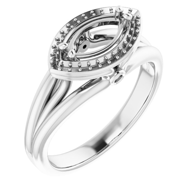 Sculptural Halo-Style Ring