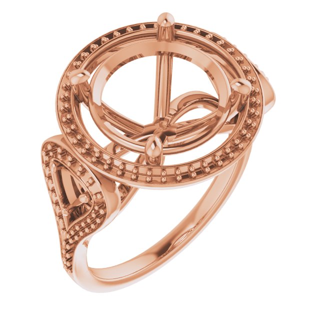 Three-Stone Halo-Style Engagement Ring