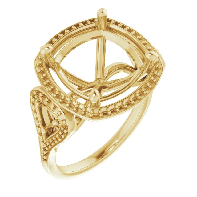 Three-Stone Halo-Style Engagement Ring