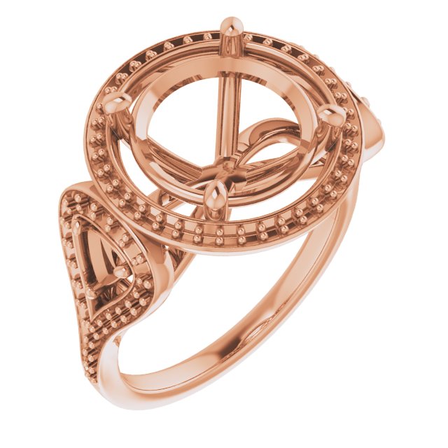 Three-Stone Halo-Style Engagement Ring