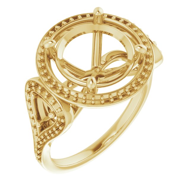 Three-Stone Halo-Style Engagement Ring