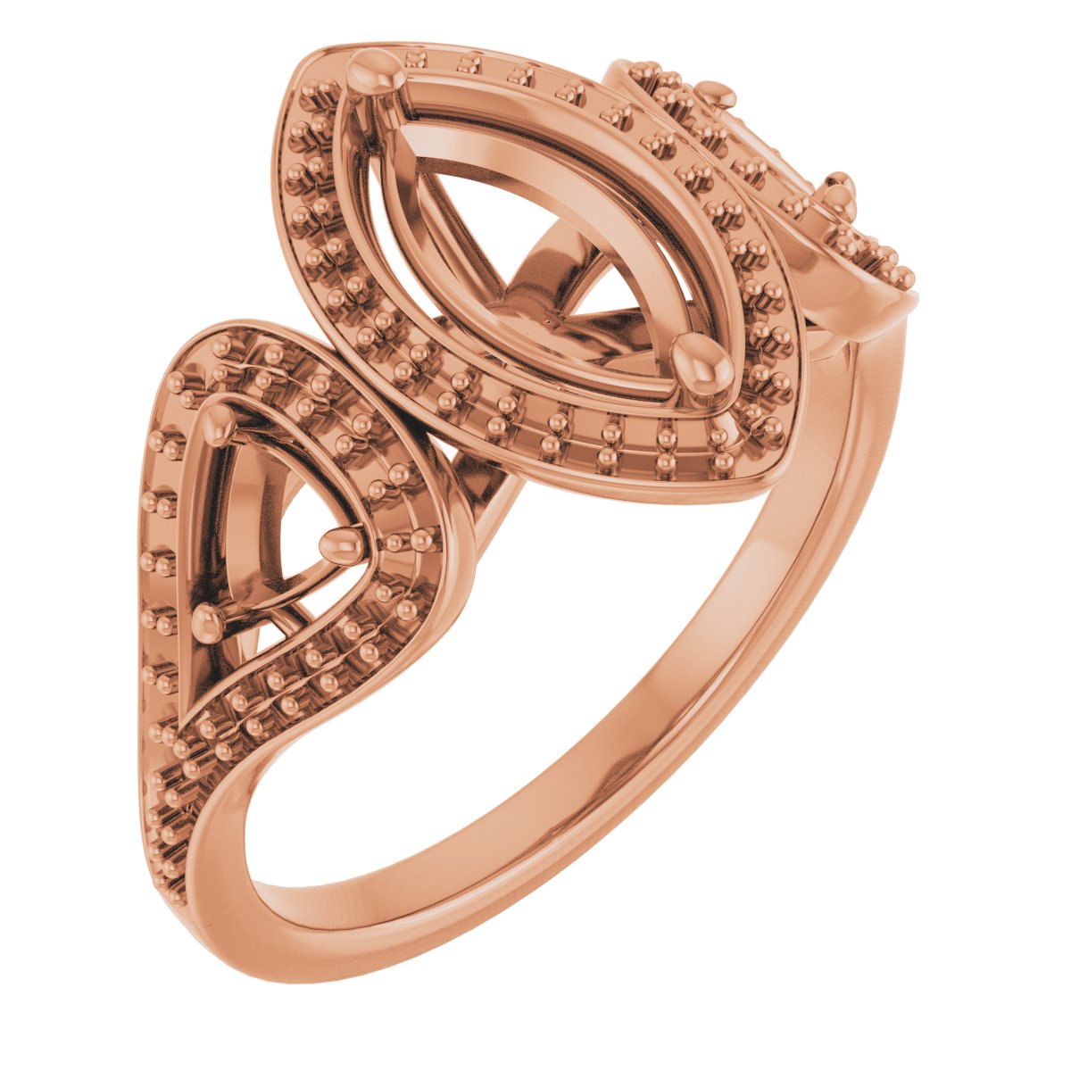 Three-Stone Halo-Style Engagement Ring