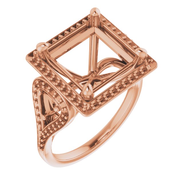 Three-Stone Halo-Style Engagement Ring