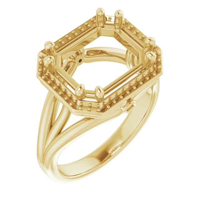 Sculptural Halo-Style Ring