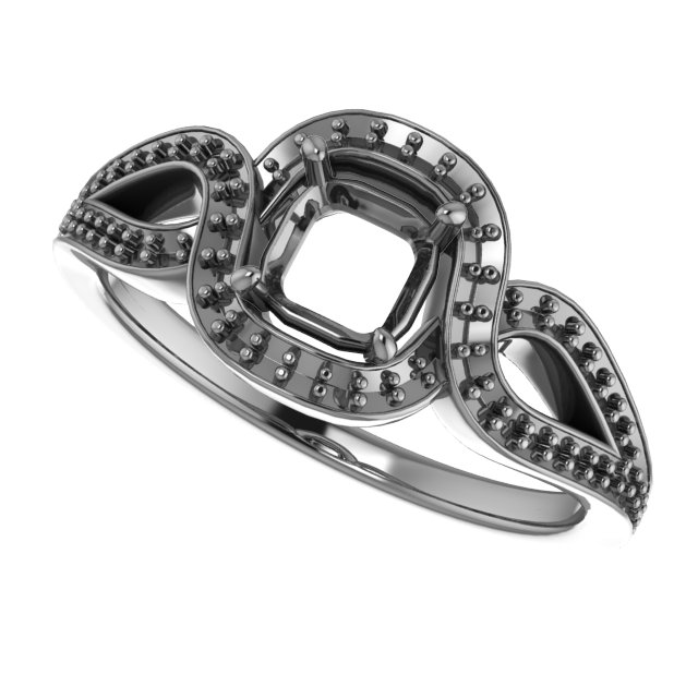 5x3 mm Marquise Engagement Ring Mounting view 5