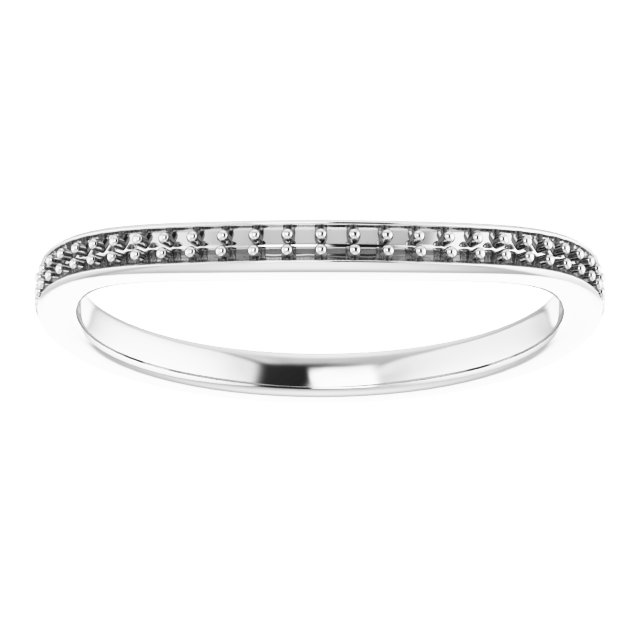 Band Mounting for 6x4 mm Emerald Ring view 3