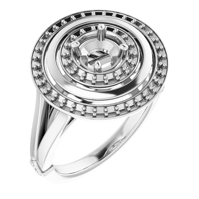 Double Halo-Style Ring