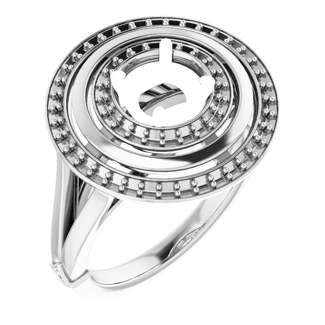 Double Halo-Style Ring