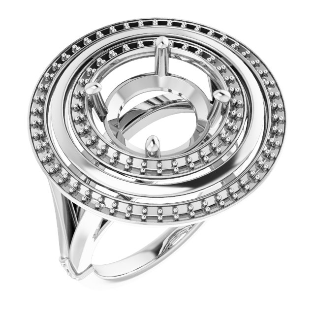 Double Halo-Style Ring