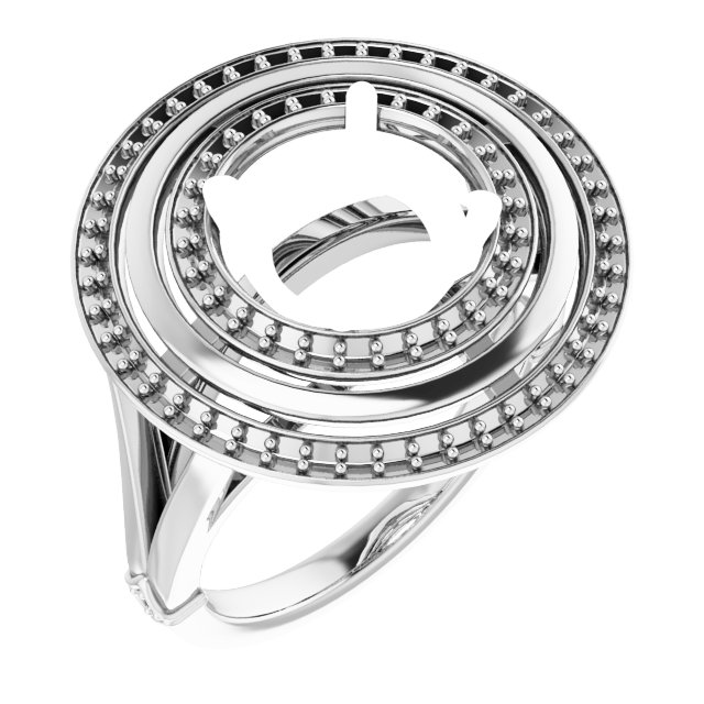 Double Halo-Style Ring
