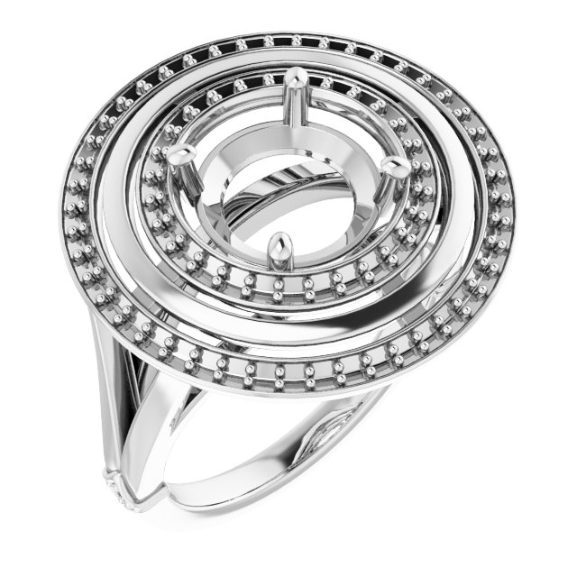 Double Halo-Style Ring