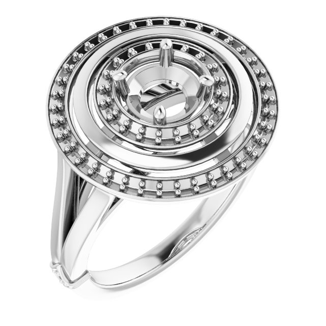 Double Halo-Style Ring