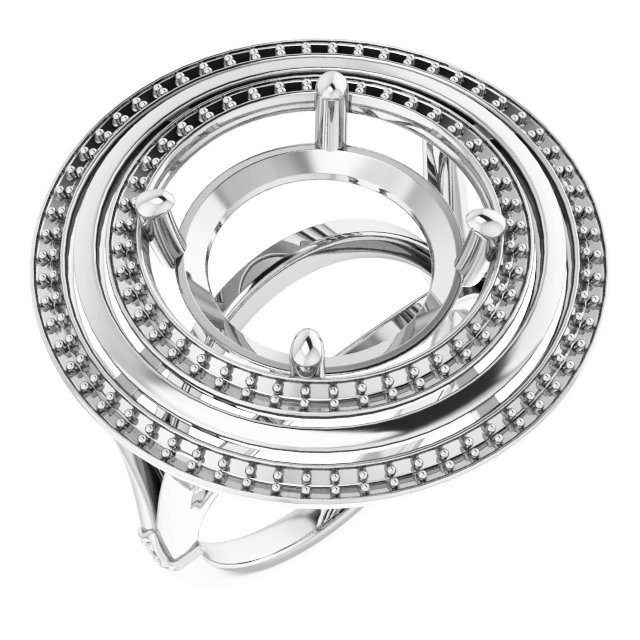 Double Halo-Style Ring