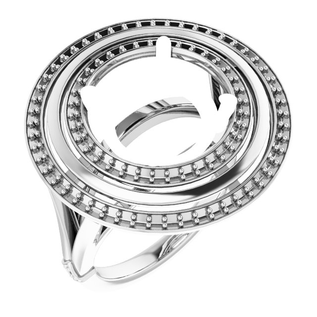 Double Halo-Style Ring