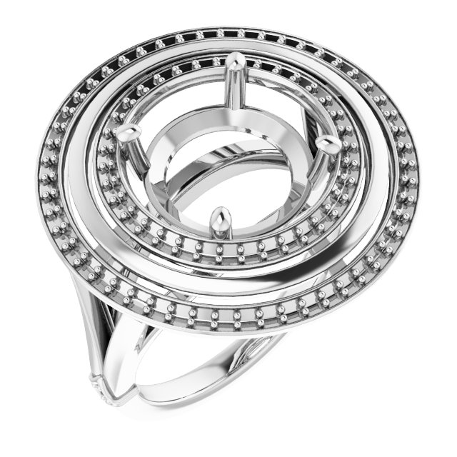 Double Halo-Style Ring