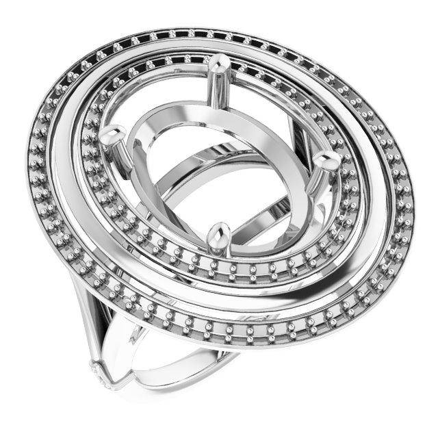 Double Halo-Style Ring