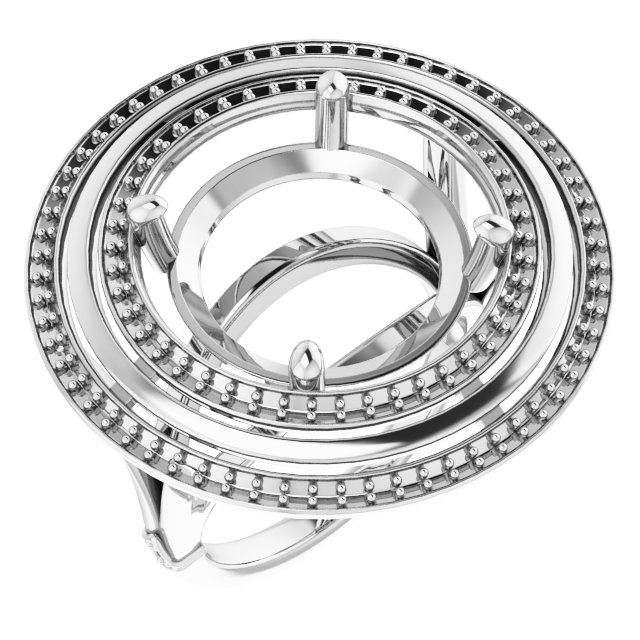 Double Halo-Style Ring
