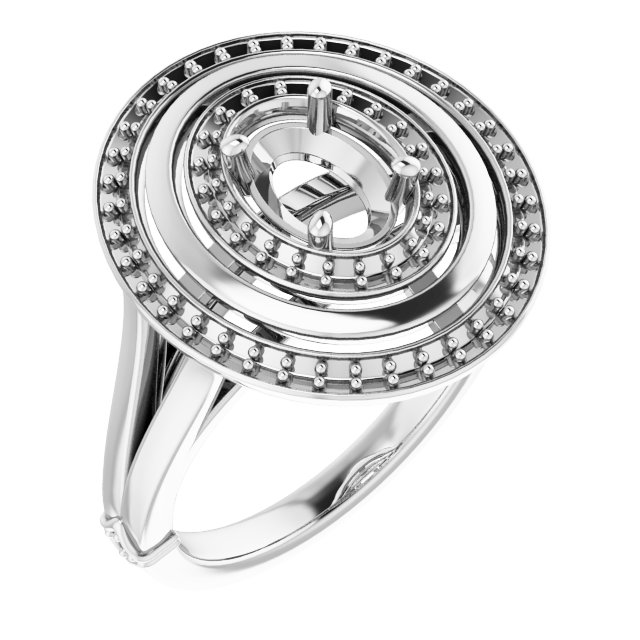 Double Halo-Style Ring