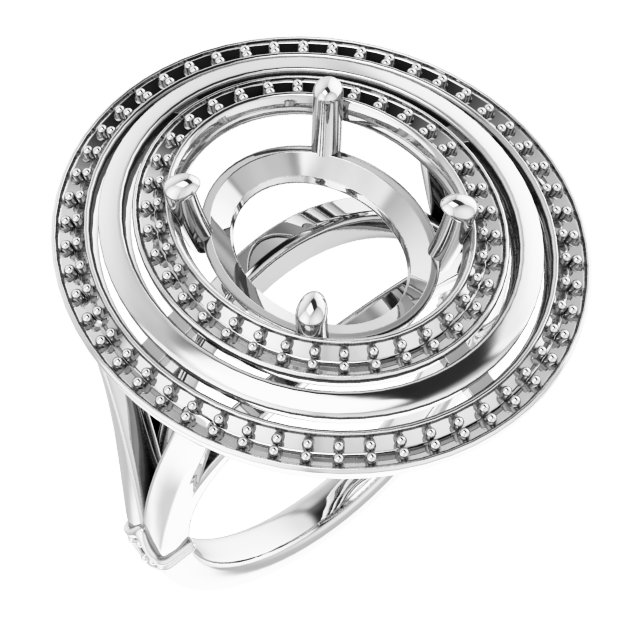 Double Halo-Style Ring
