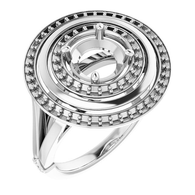 Double Halo-Style Ring
