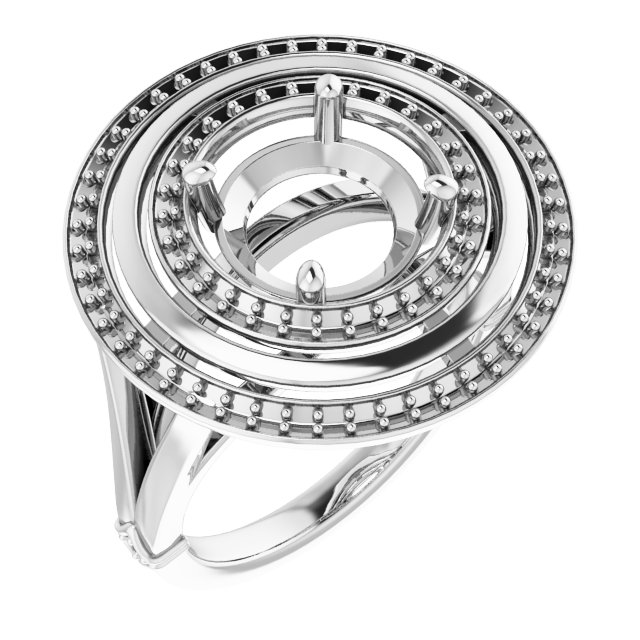 Double Halo-Style Ring