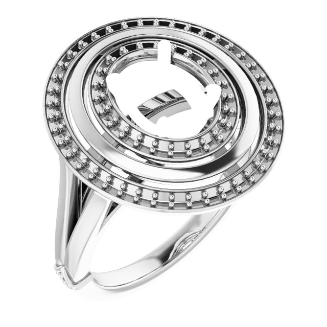 Double Halo-Style Ring