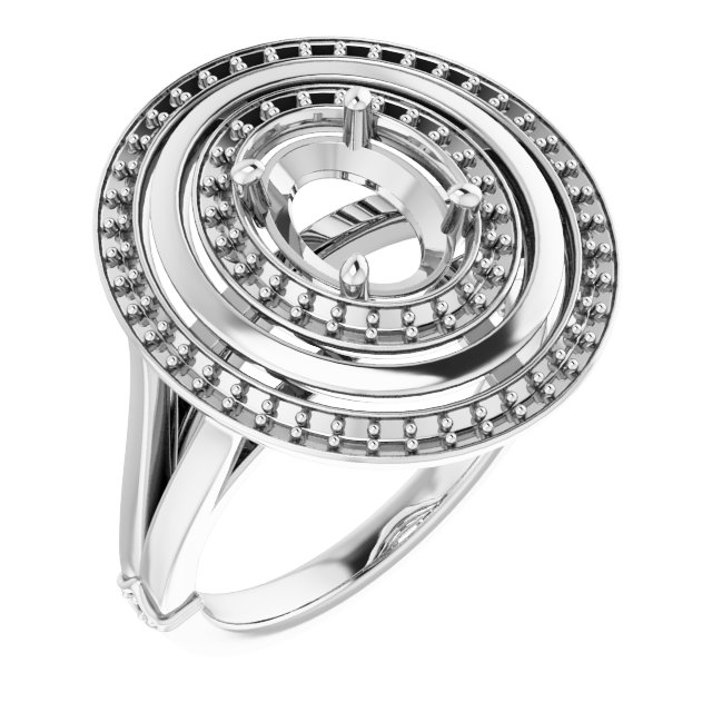 Double Halo-Style Ring