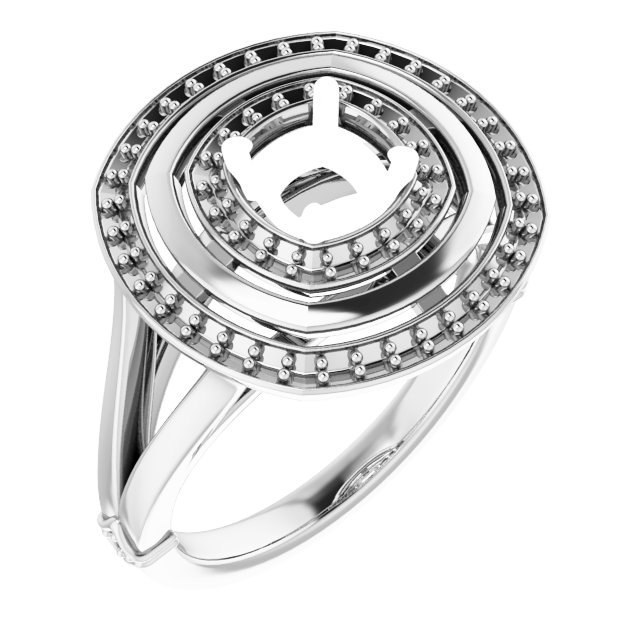 Double Halo-Style Ring