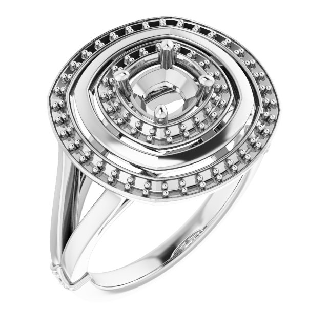 Double Halo-Style Ring