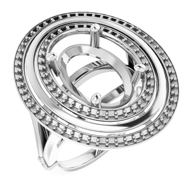 Double Halo-Style Ring