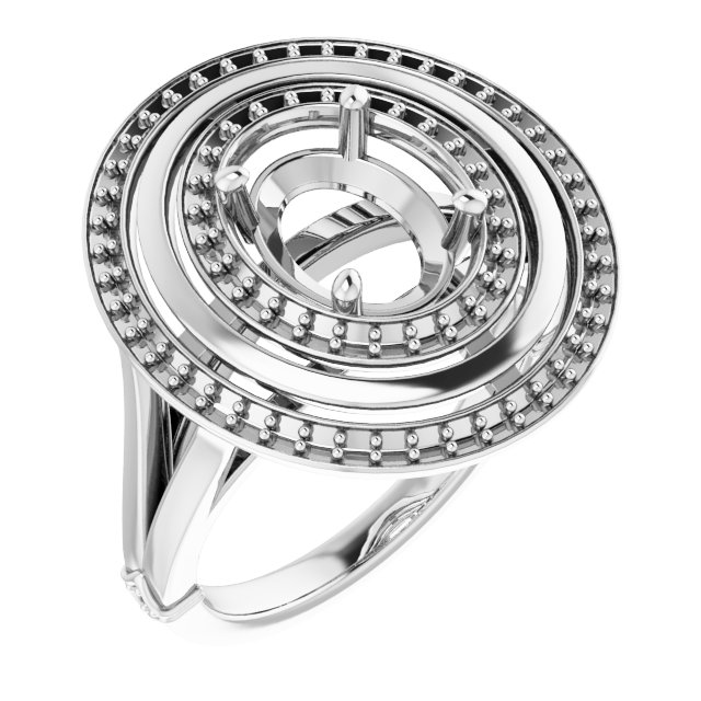 Double Halo-Style Ring