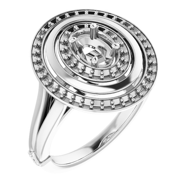 Double Halo-Style Ring