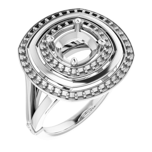 Double Halo-Style Ring