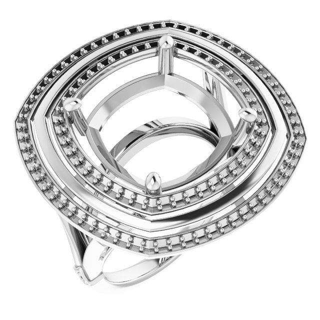 Double Halo-Style Ring