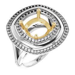Double Halo-Style Ring