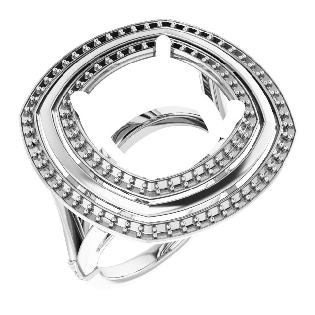 Double Halo-Style Ring