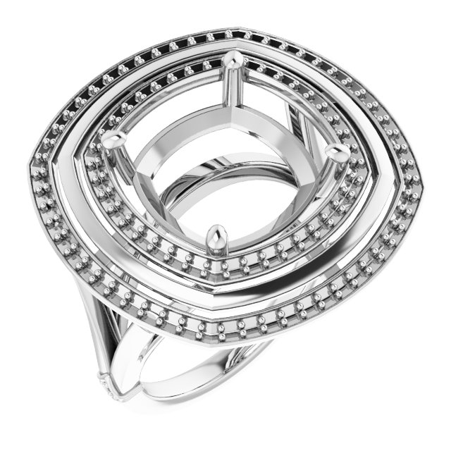 Double Halo-Style Ring