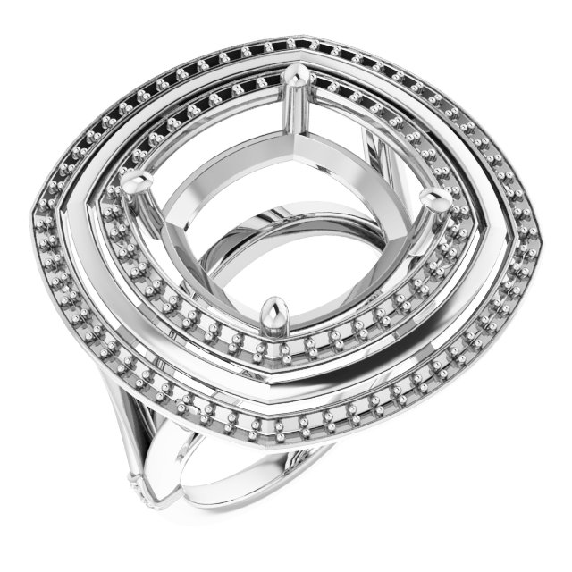 Double Halo-Style Ring
