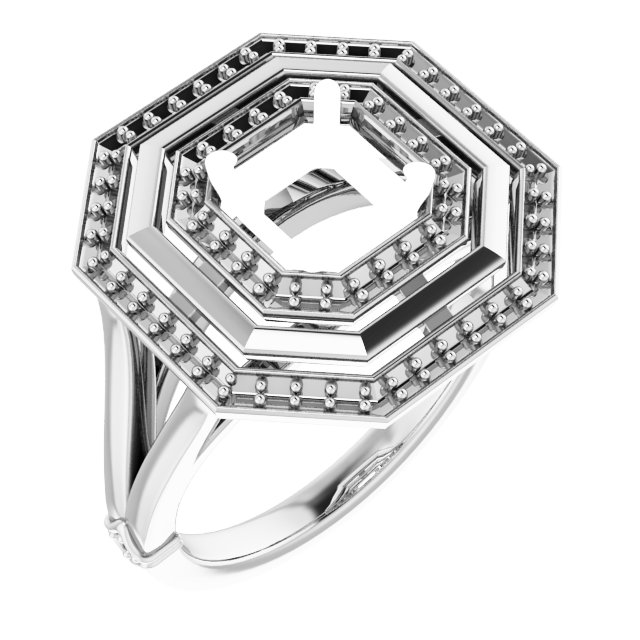 Double Halo-Style Ring