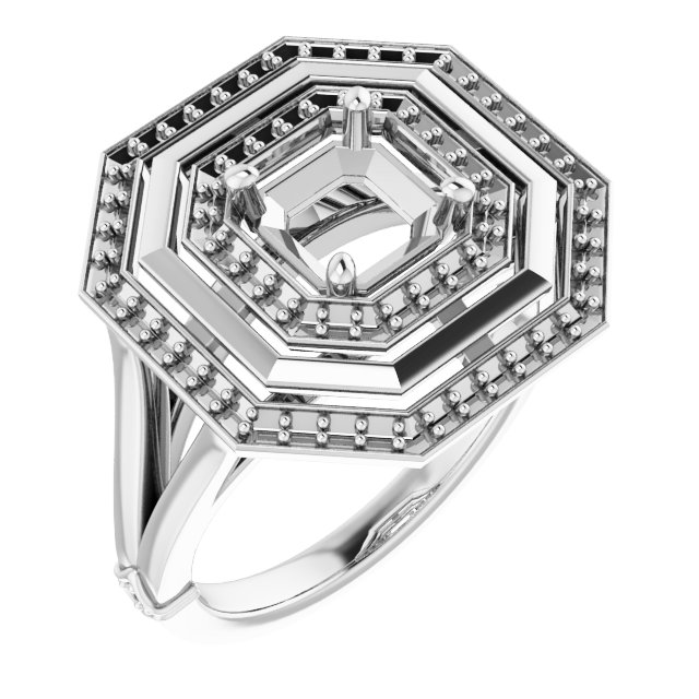 Double Halo-Style Ring