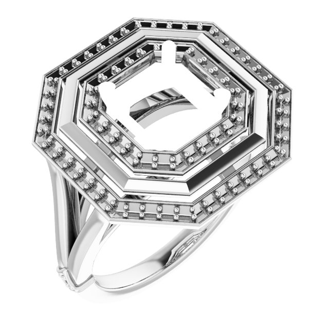Double Halo-Style Ring
