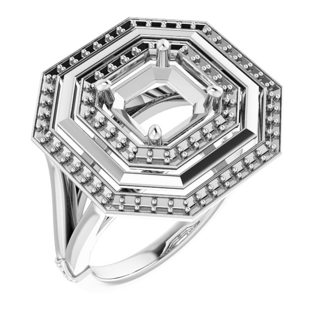 Double Halo-Style Ring
