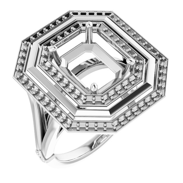 Double Halo-Style Ring