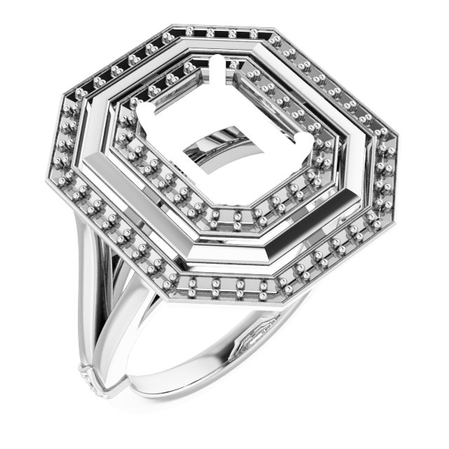 Double Halo-Style Ring